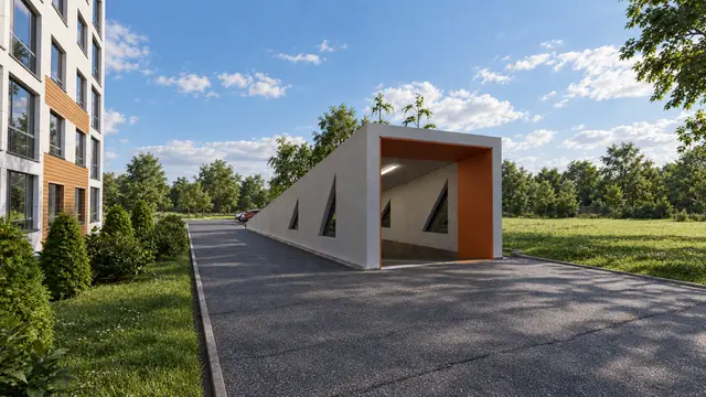 Въезд в паркинг
