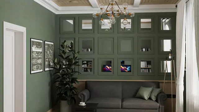 Дом с бассейном: кабинет