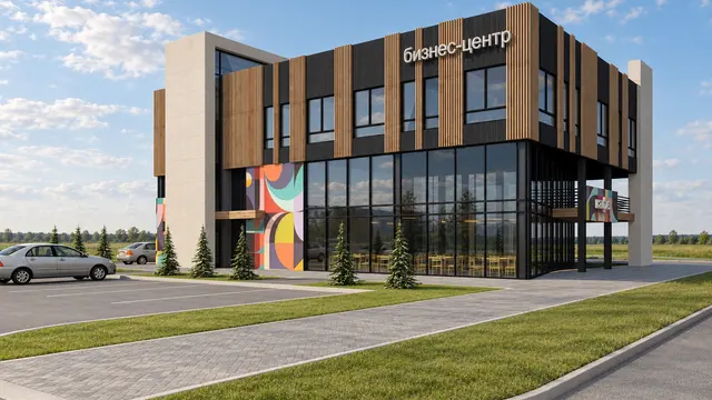 Здание с кафе и офисами