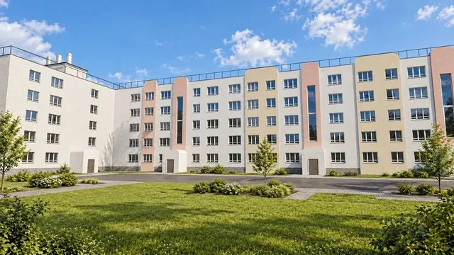 Дом на 110 квартир: двор и подъезды